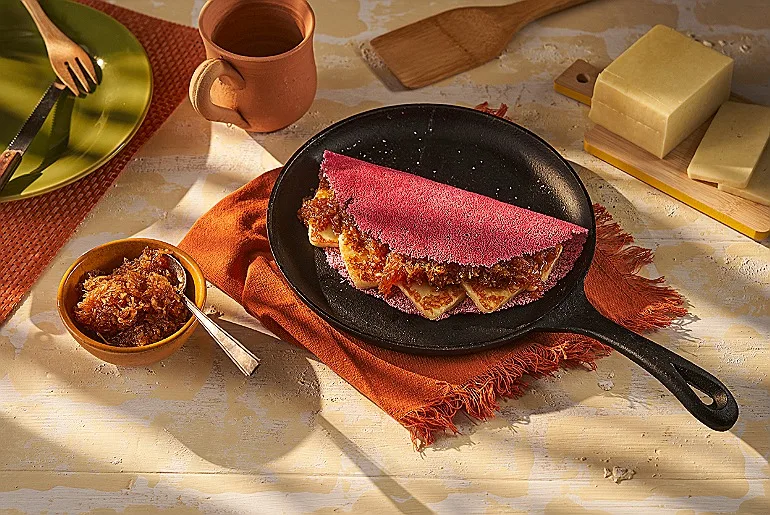 Receita de tapioca colorida com cocada cremosa