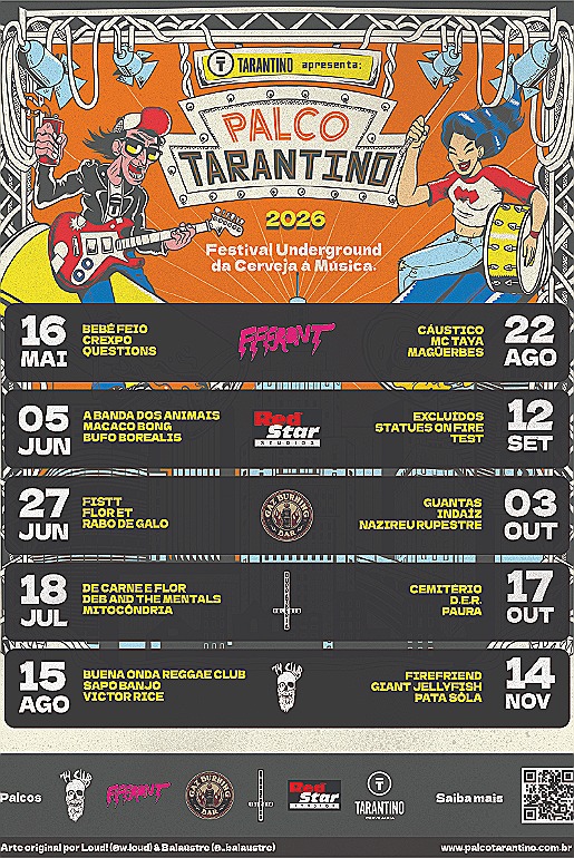  Palco Tarantino  aposta na música independente