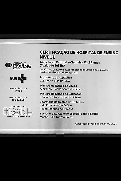Virvi Ramos é certificado como Hospital de Ensino pelo Ministério da Saúde