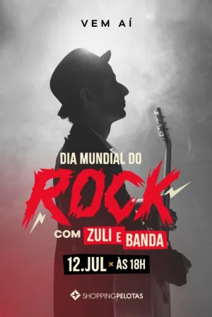 Clássicos do rock serão a trilha sonora de celebração antecipada ao Dia Mundial do Rock no Shopping Pelotas