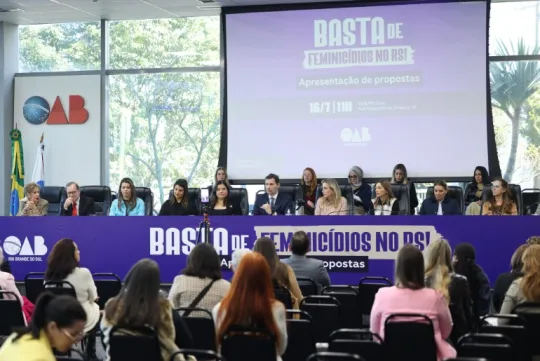 Basta de Feminicídios no RS: OAB/RS e Comitê Interinstitucional apresentam diagnóstico e propostas de enfrentamento