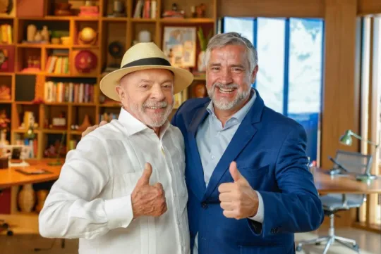 Presidente Lula grava, em São Paulo, vídeos de apoio à candidatura de Paulo Pimenta