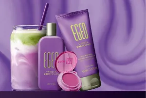 Em movimento inédito na perfumaria nacional, O Boticário apresenta a "baunilha roxa" como nunca vista no lançamento de Egeo Vanilla Ubesession 