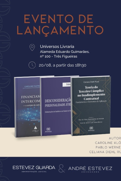 Sócios do escritório André Estevez Advogados lançam publicações nessa quinta-feira, em Porto Alegre