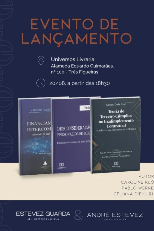 Sócios do escritório André Estevez Advogados lançam publicações nessa quinta-feira, em Porto Alegre