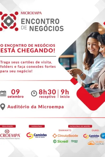 Microempa realiza Encontro de Negócios no dia 9 de setembro