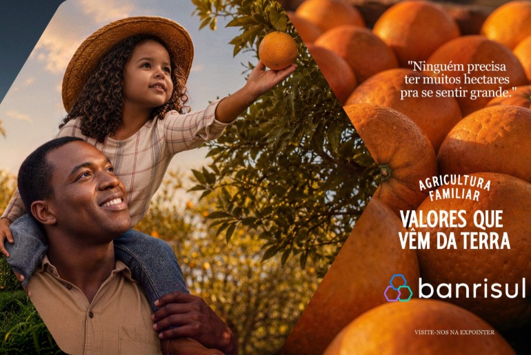 Campanha da Matriz para o Banrisul na Expointer 2026 valoriza a Agricultura Familiar