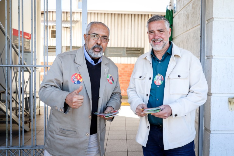 Ao lado de Paim, Pimenta leva campanha na porta de fábrica e reforça compromisso com os trabalhadores