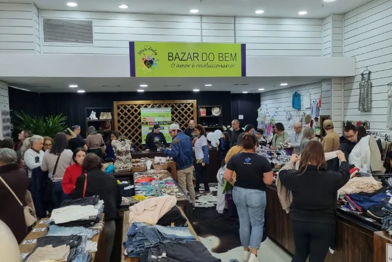 Bazar do Bem retorna ao Shopping Pelotas nesta sexta-feira (02) para quatro dias de compras e solidariedade 